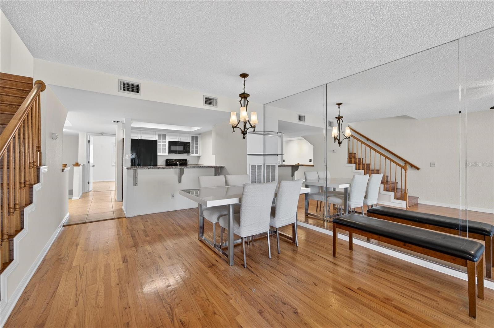 Main floor living/dining space
