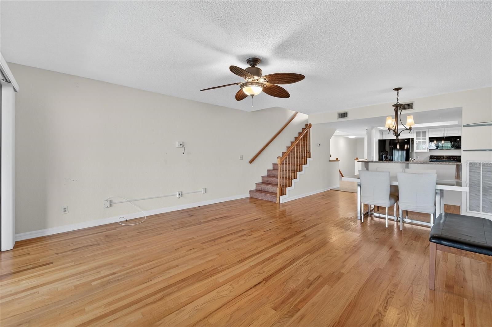 Main floor living/dining space