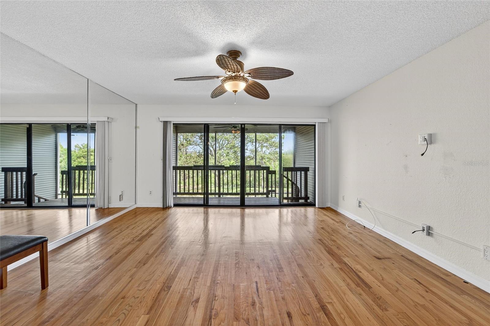 Beautiful wood flooring in the main floor living area.