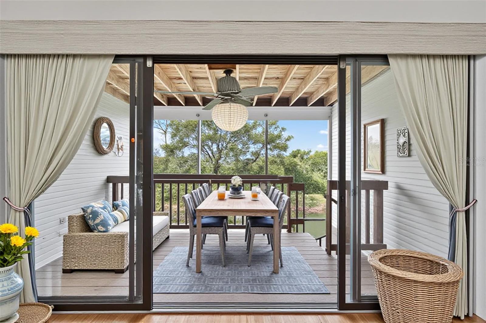 **Virtually staged** Main floor balcony