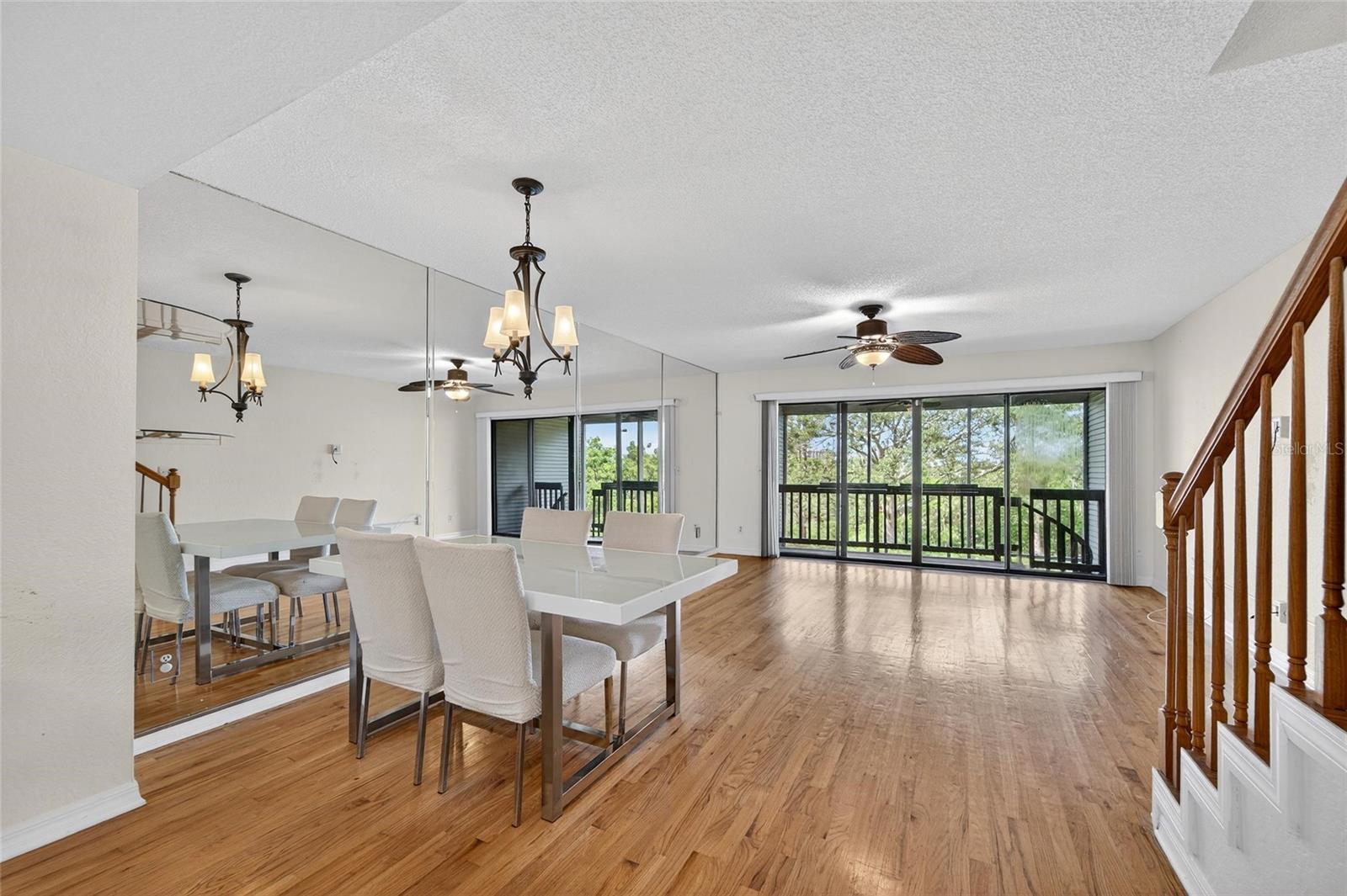 Main floor living/dining space