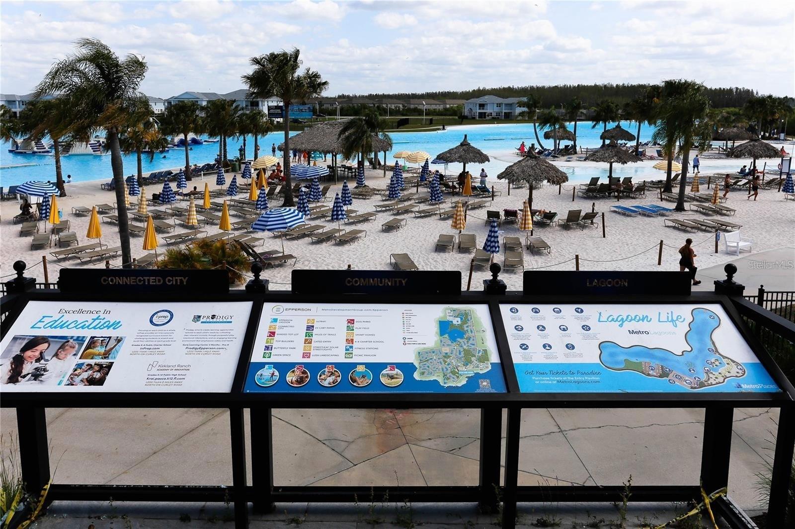 Resort style sandy lagoon beaches
