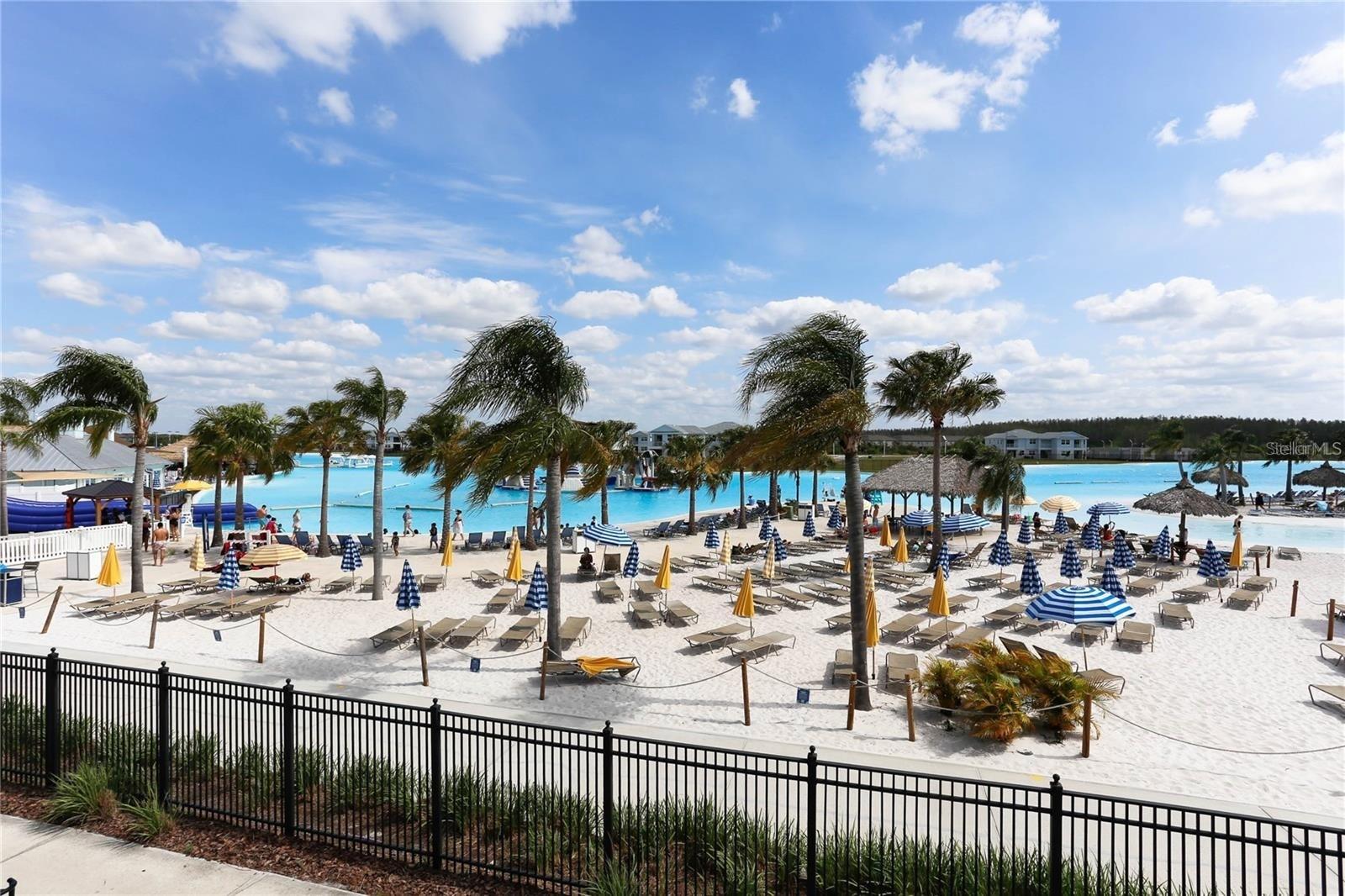 Resort style sandy lagoon beaches