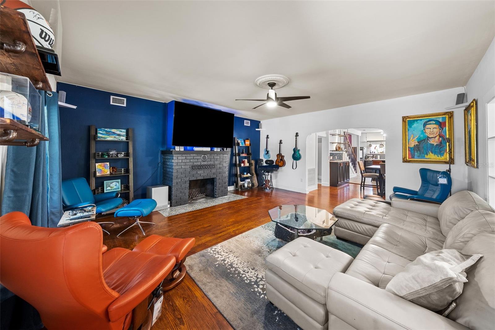 family room from Front Entry