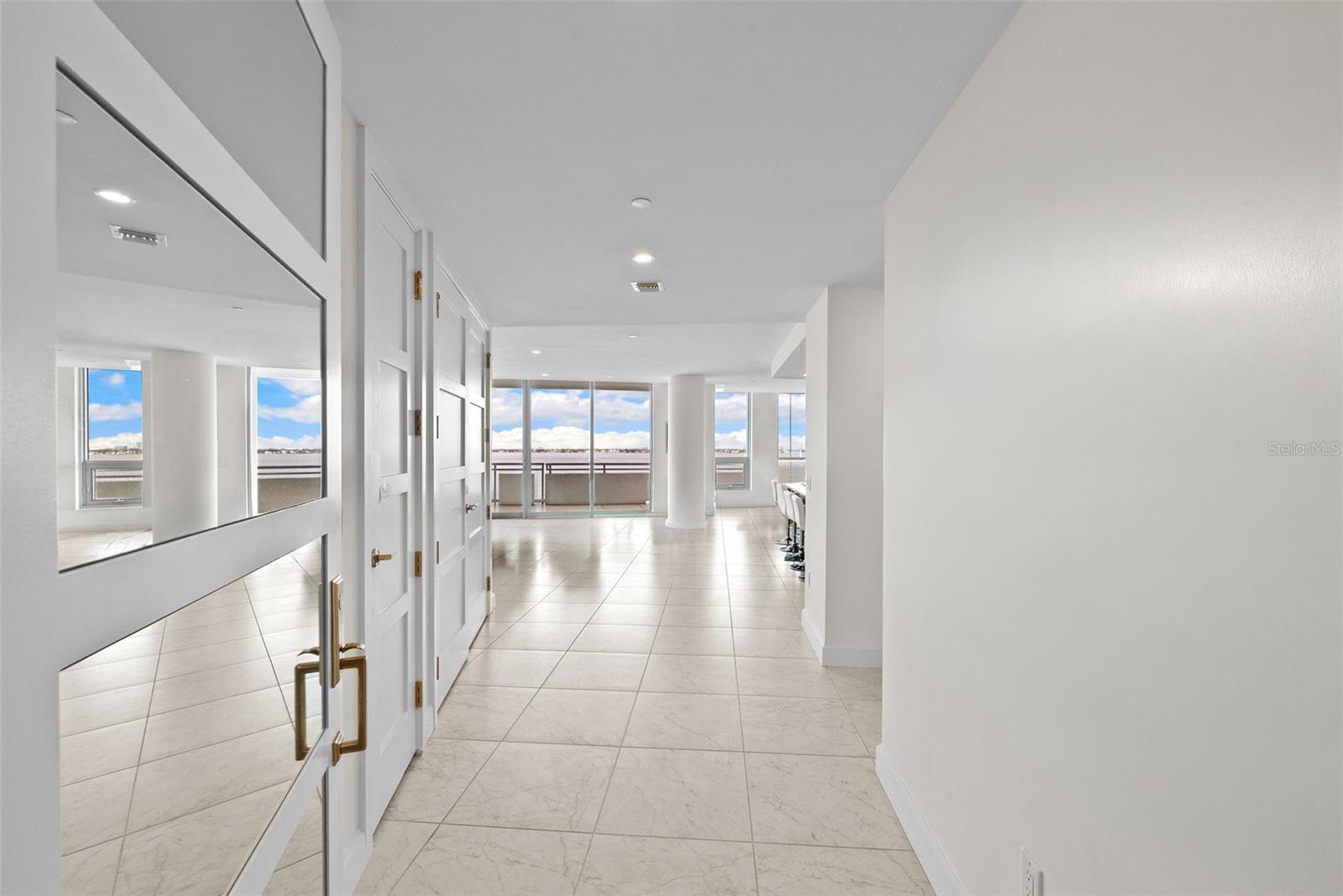 Walk right into amazing views in the private Elevator Foyer entry