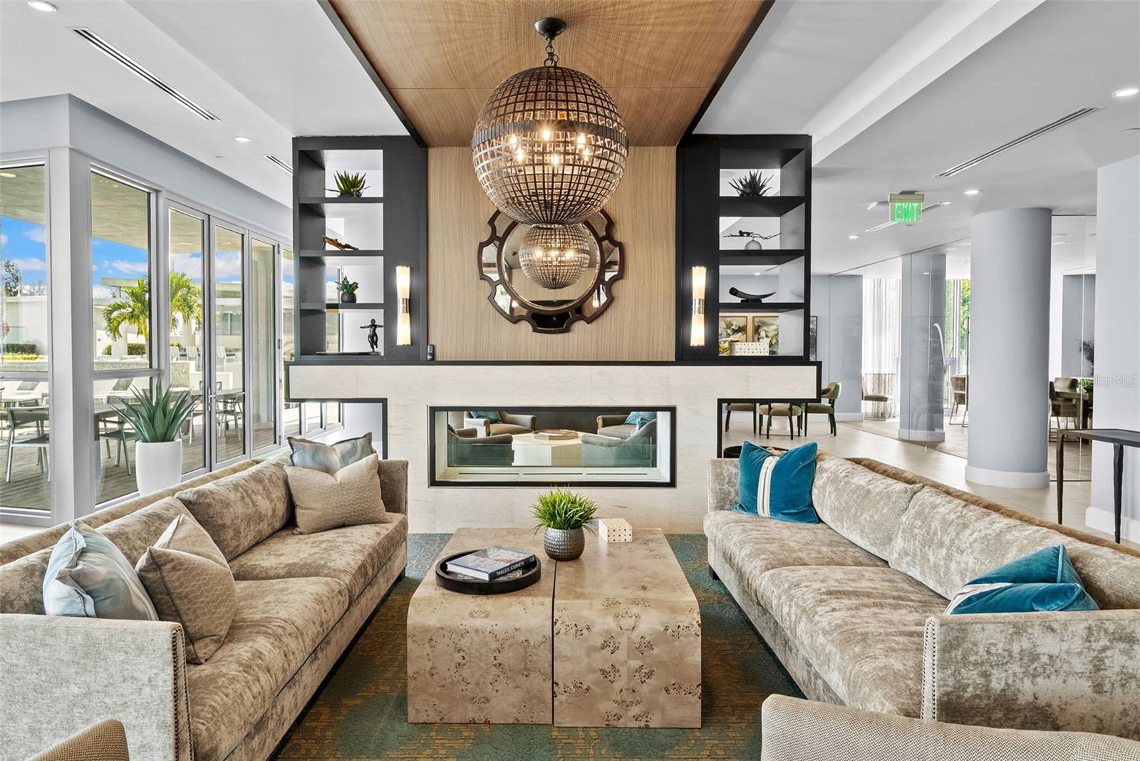 Ample social seating areas