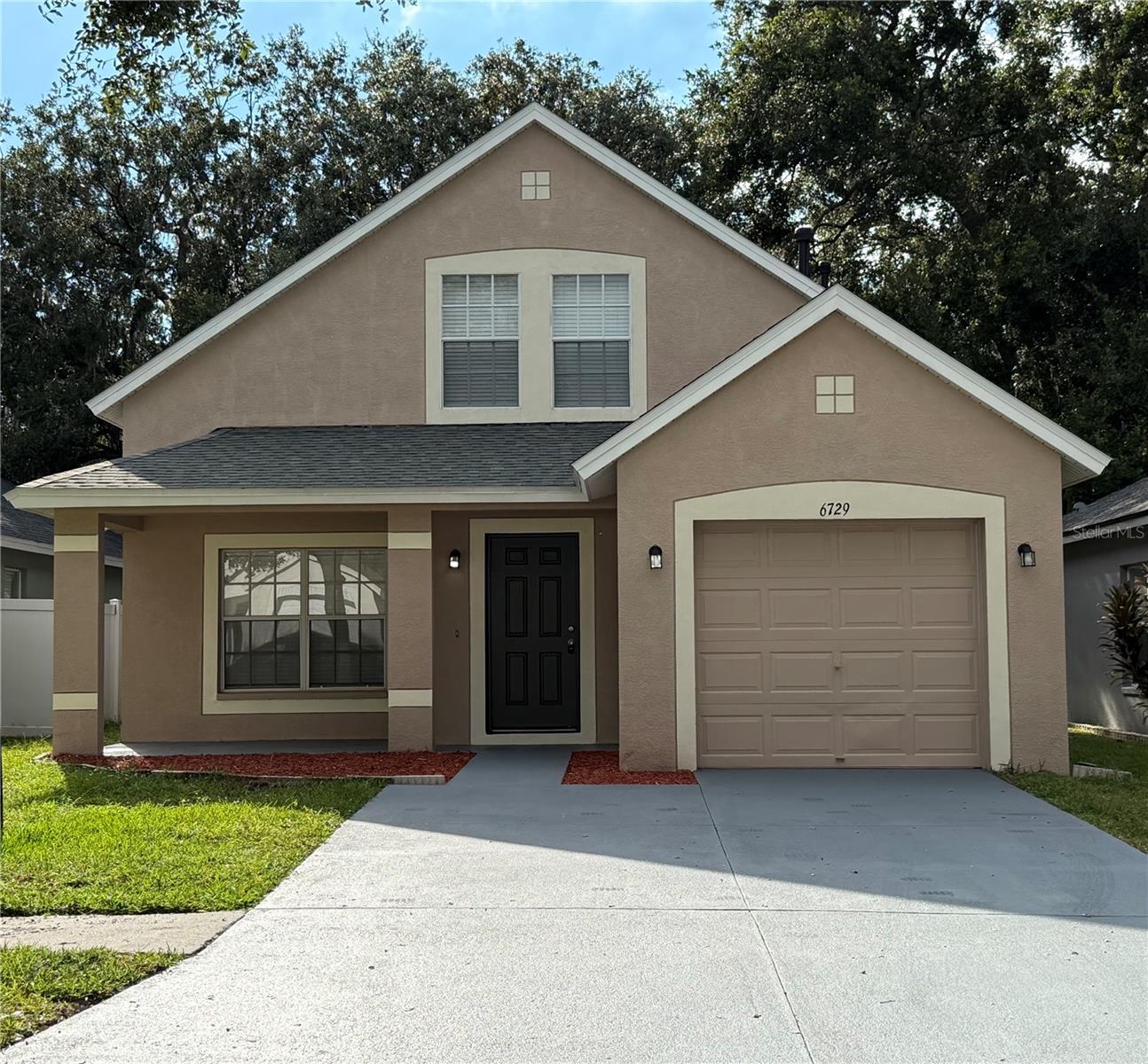 Spacious front covered porch