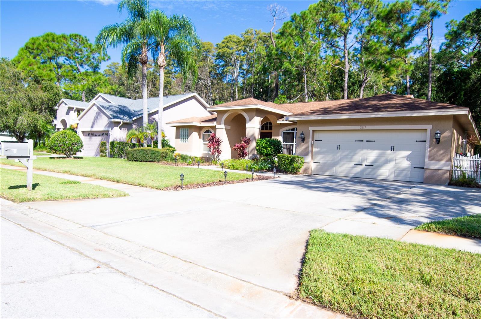 Nice expanded driveway for guest parking and upgraded garage door.
