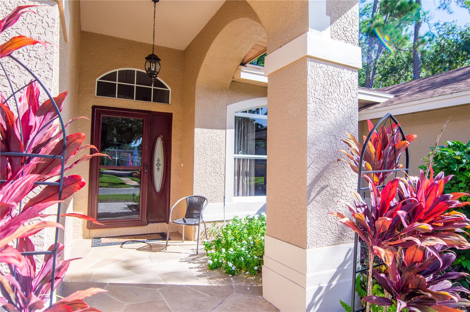 Beautiful covered front entry!