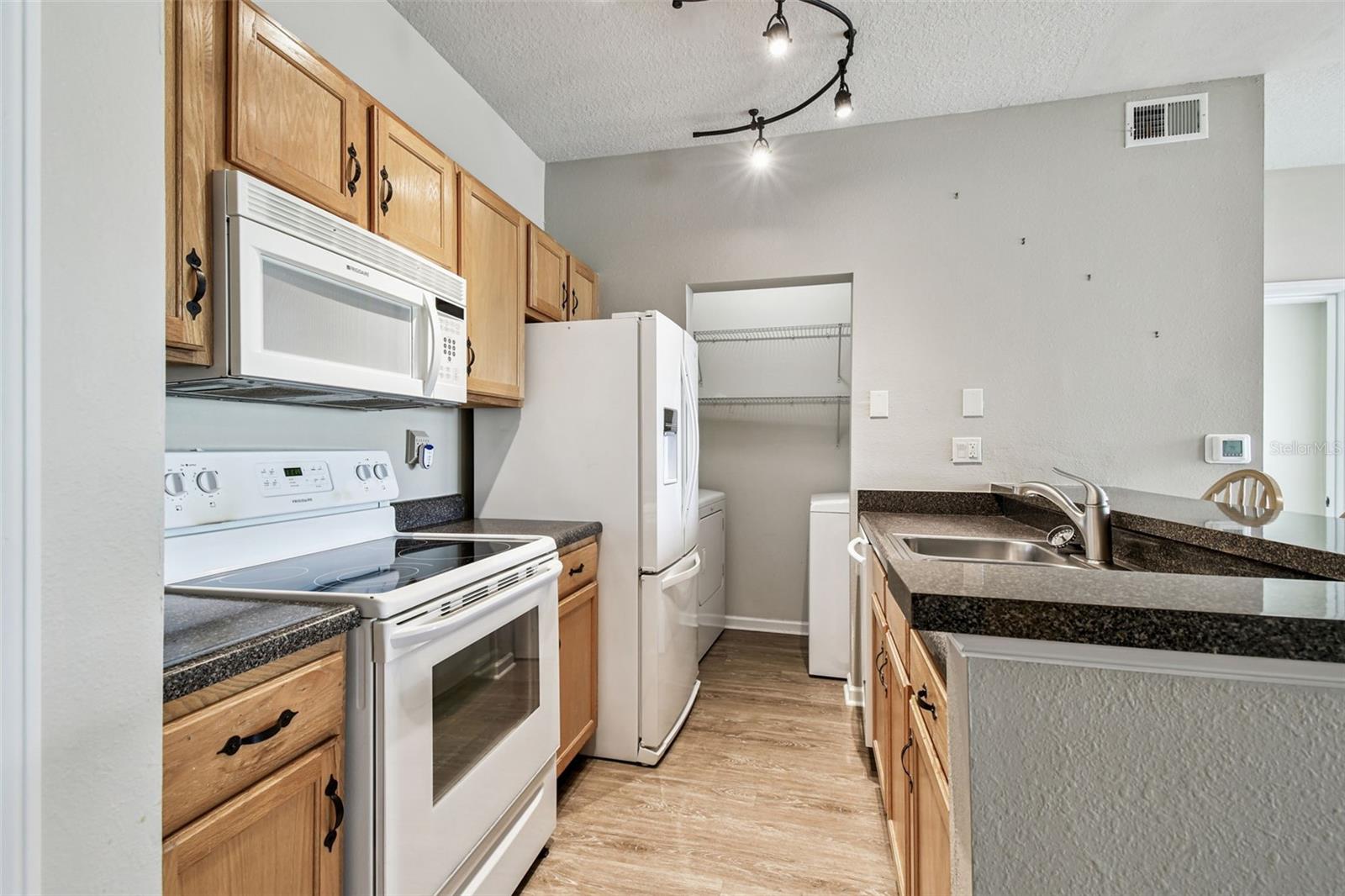 kitchen and laundry closet