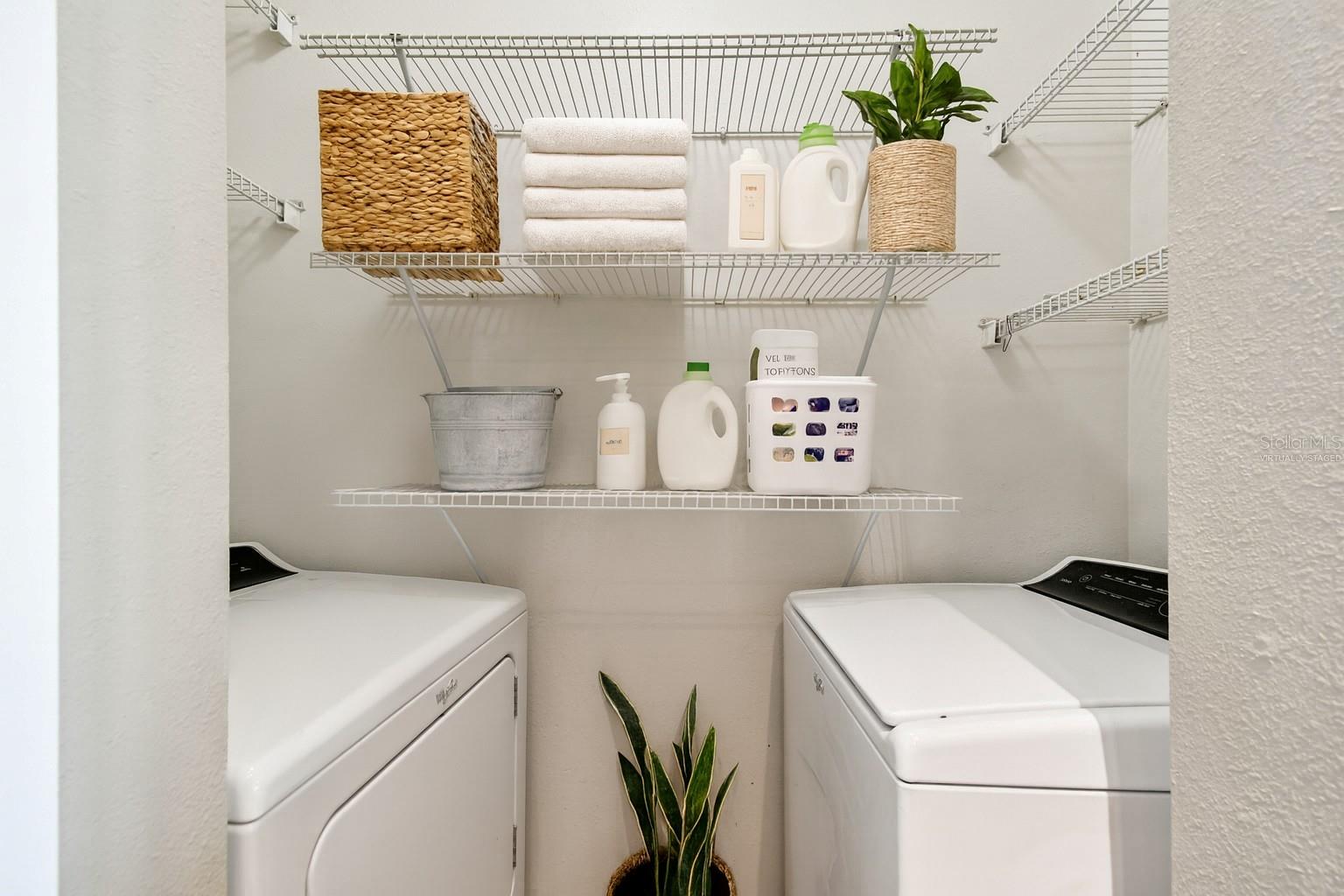 virtually staged: laundry closet