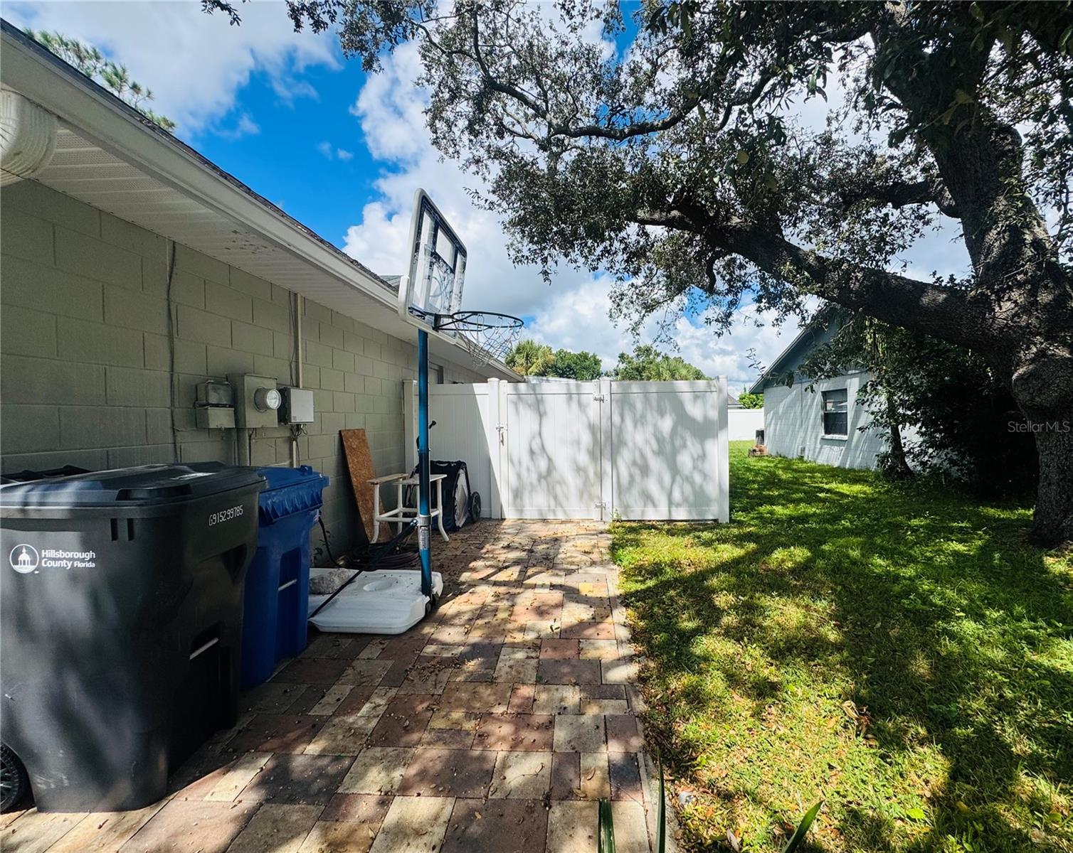 Entrance to prvate efficiency; right side of the front of the house