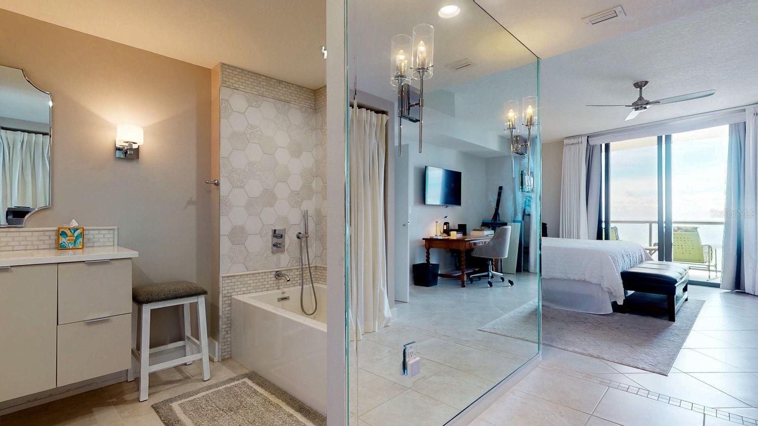 Primary Bedroom with en-suite bathroom & walk in closet