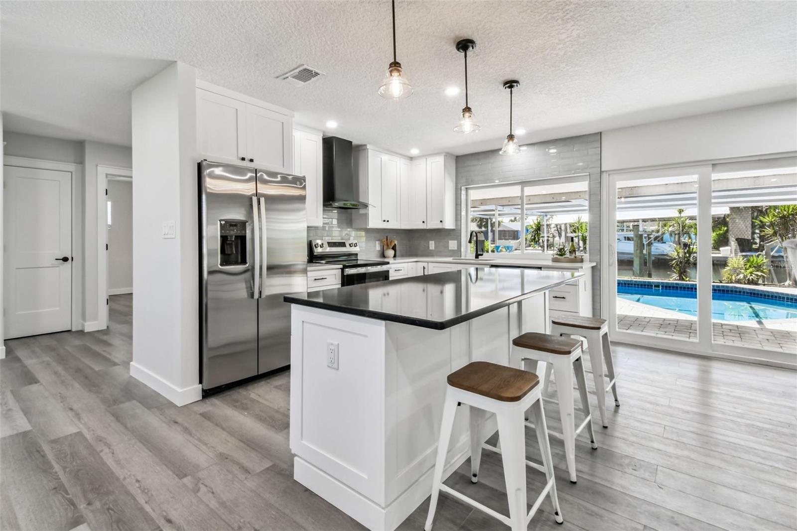 All new cabinets and upscale GE Appliance package