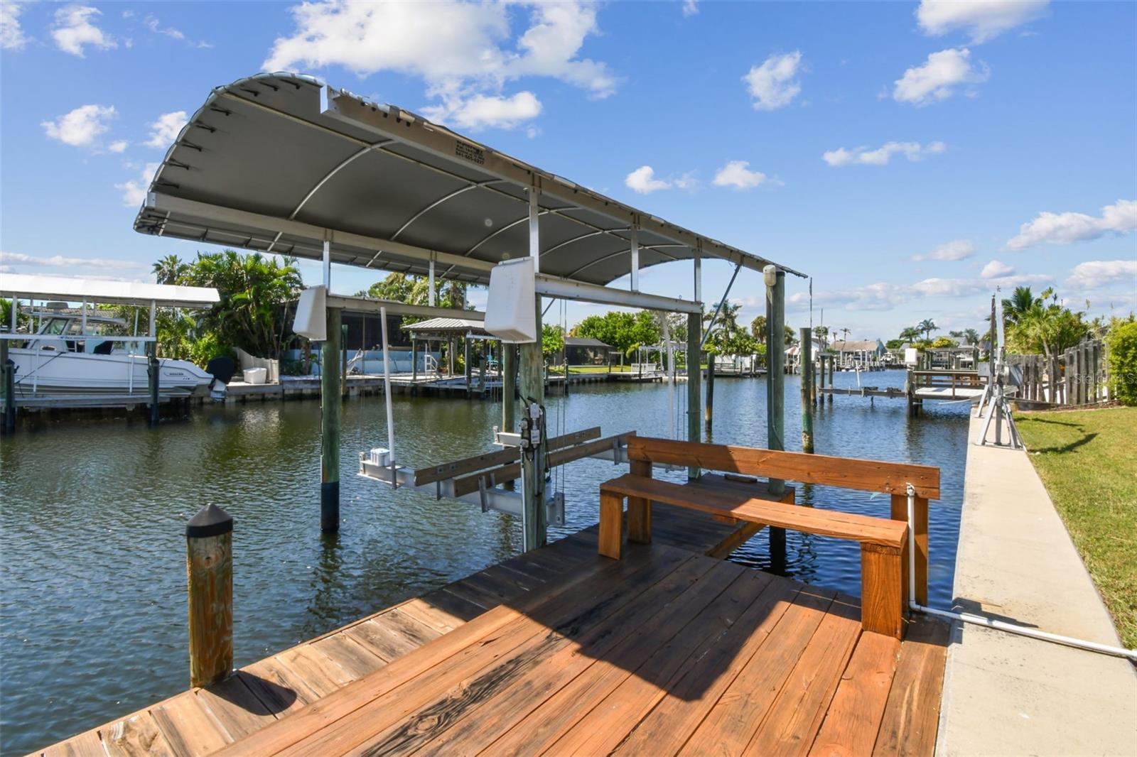 Covered lift with 10,000 lb lift and separate davits!