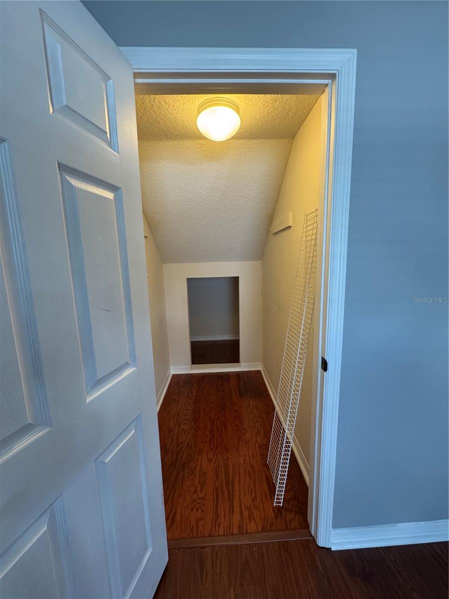 walk in and under stairs storage in 3rd BR on 1st floor