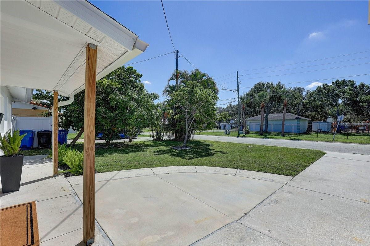 Neighborhood park on the corner