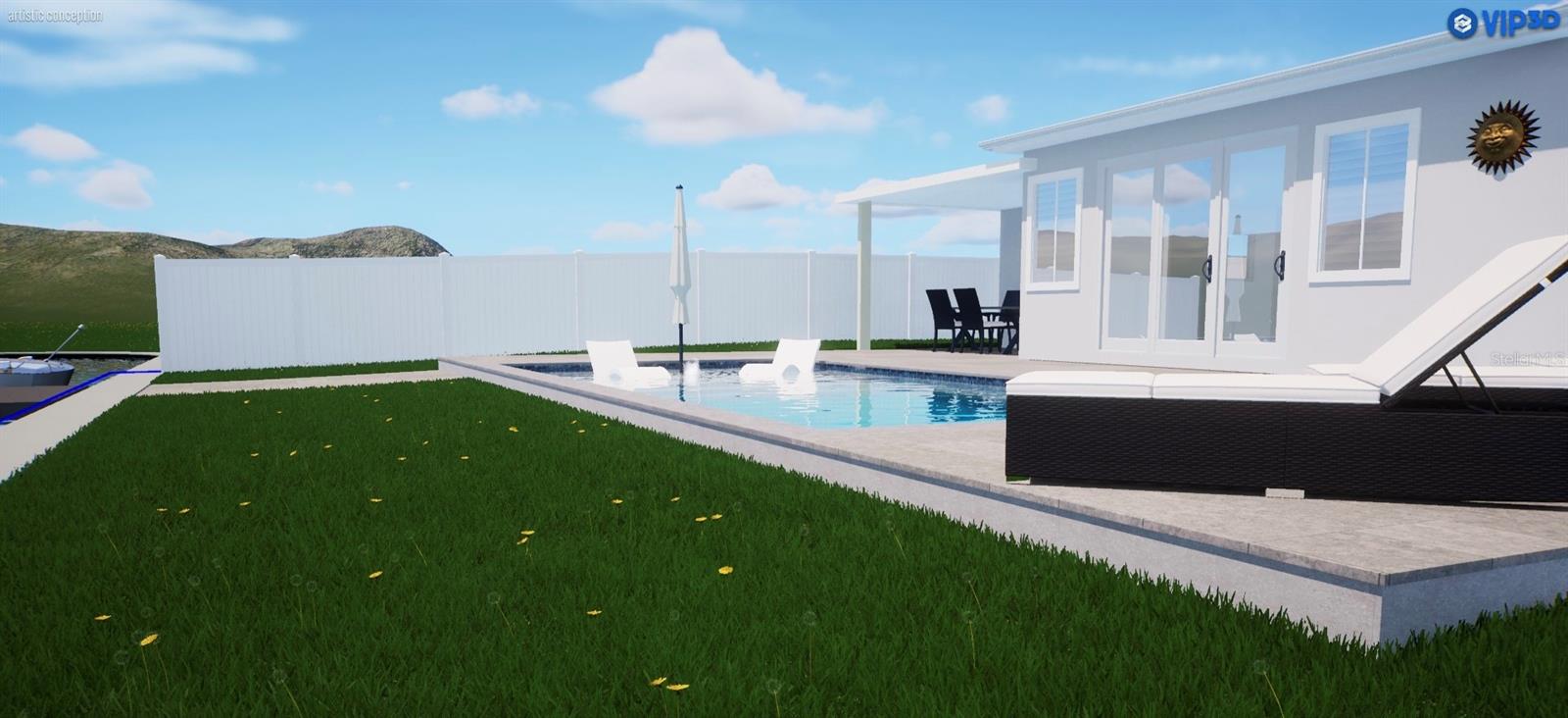 Potential pool plans 14x30 foot pool shown to scale