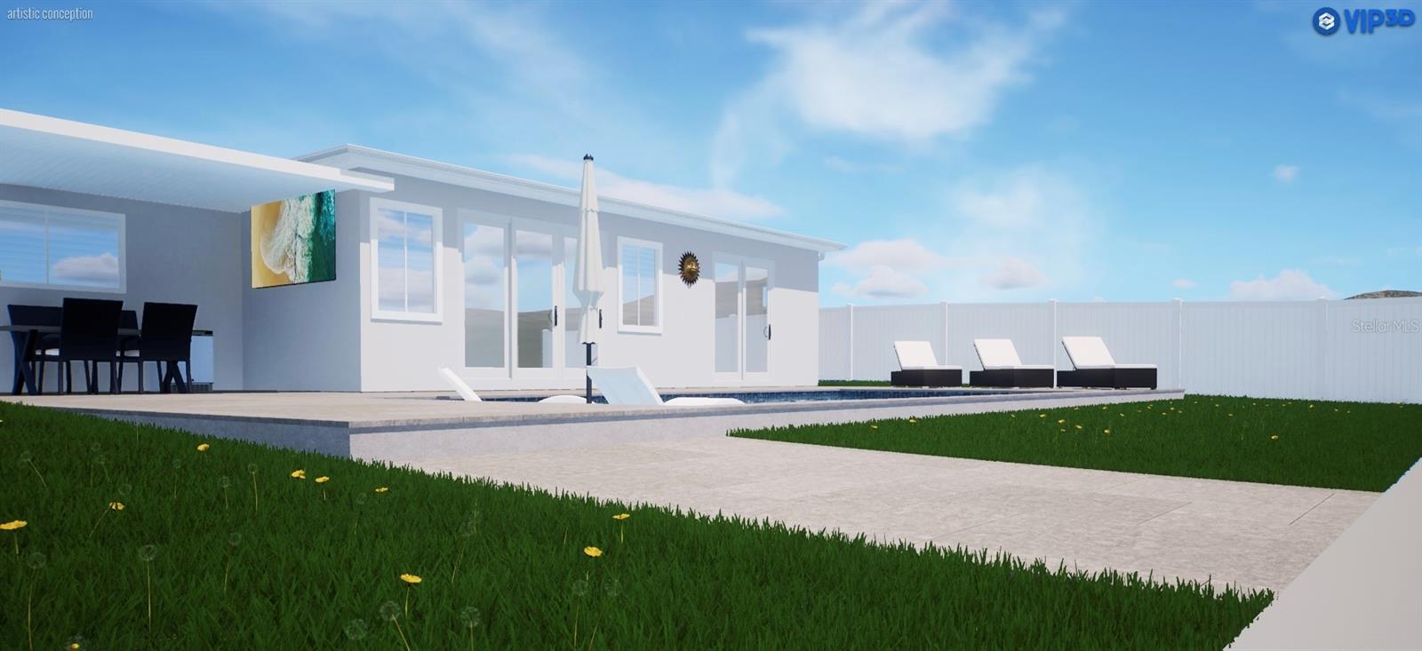 Potential pool plans 14x30 foot pool shown to scale