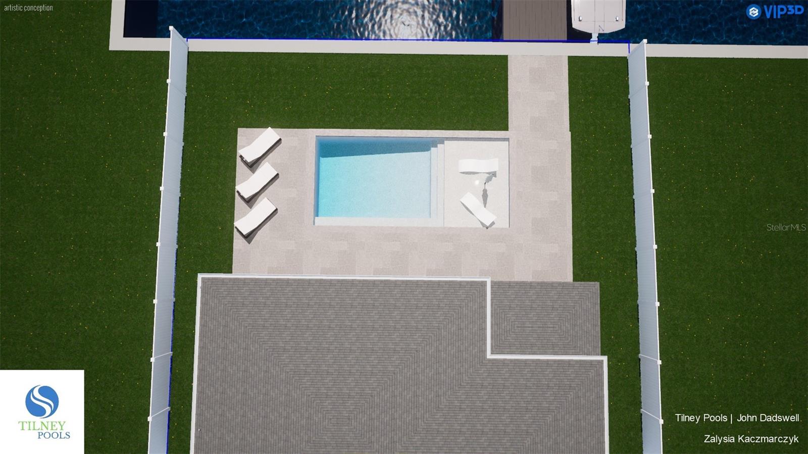 Potential pool plans 14x30 foot pool shown to scale