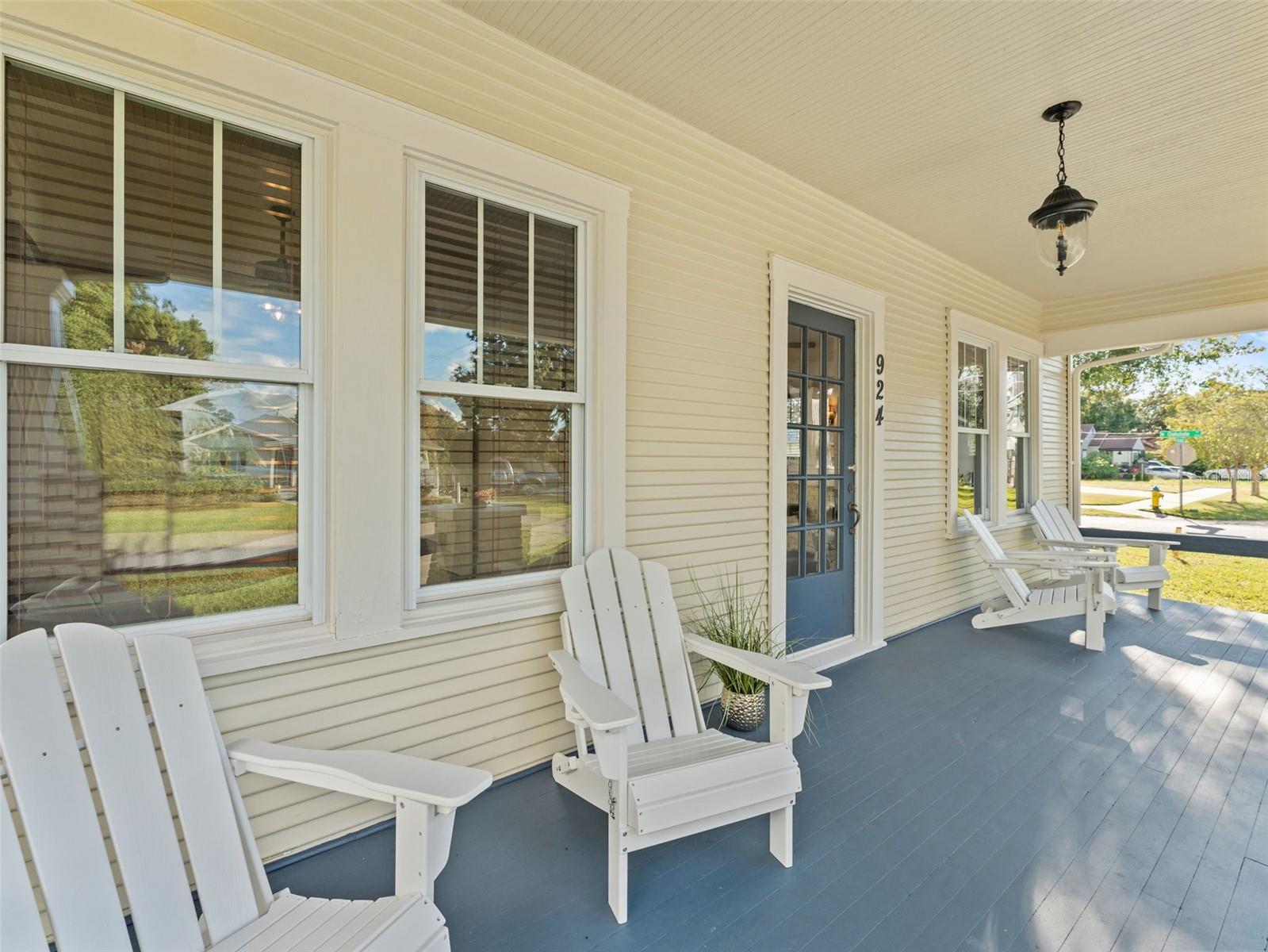 An extension of your home, an oversized front porch to relax and chat with neighbors.