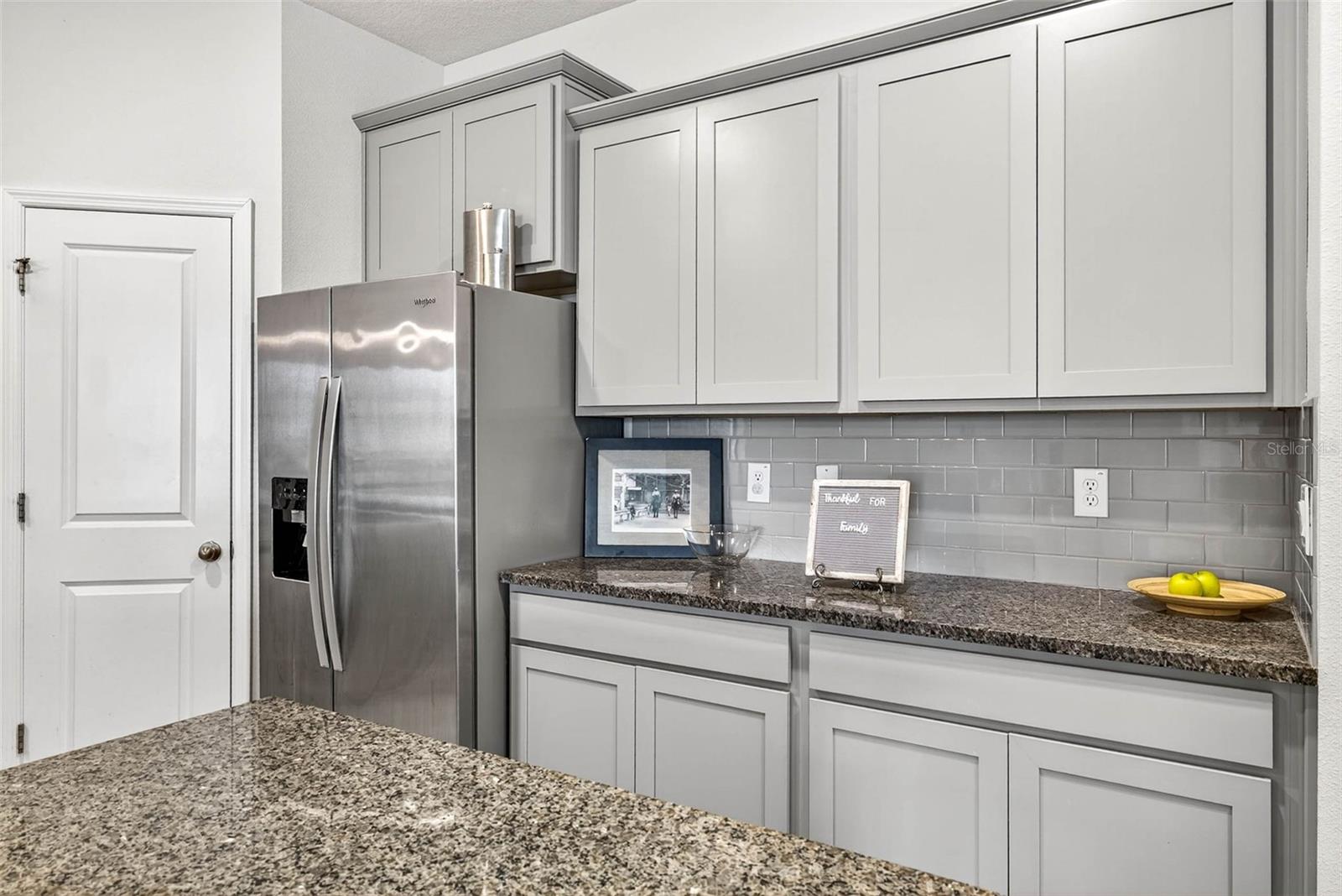 Ample counter and cabinet space.