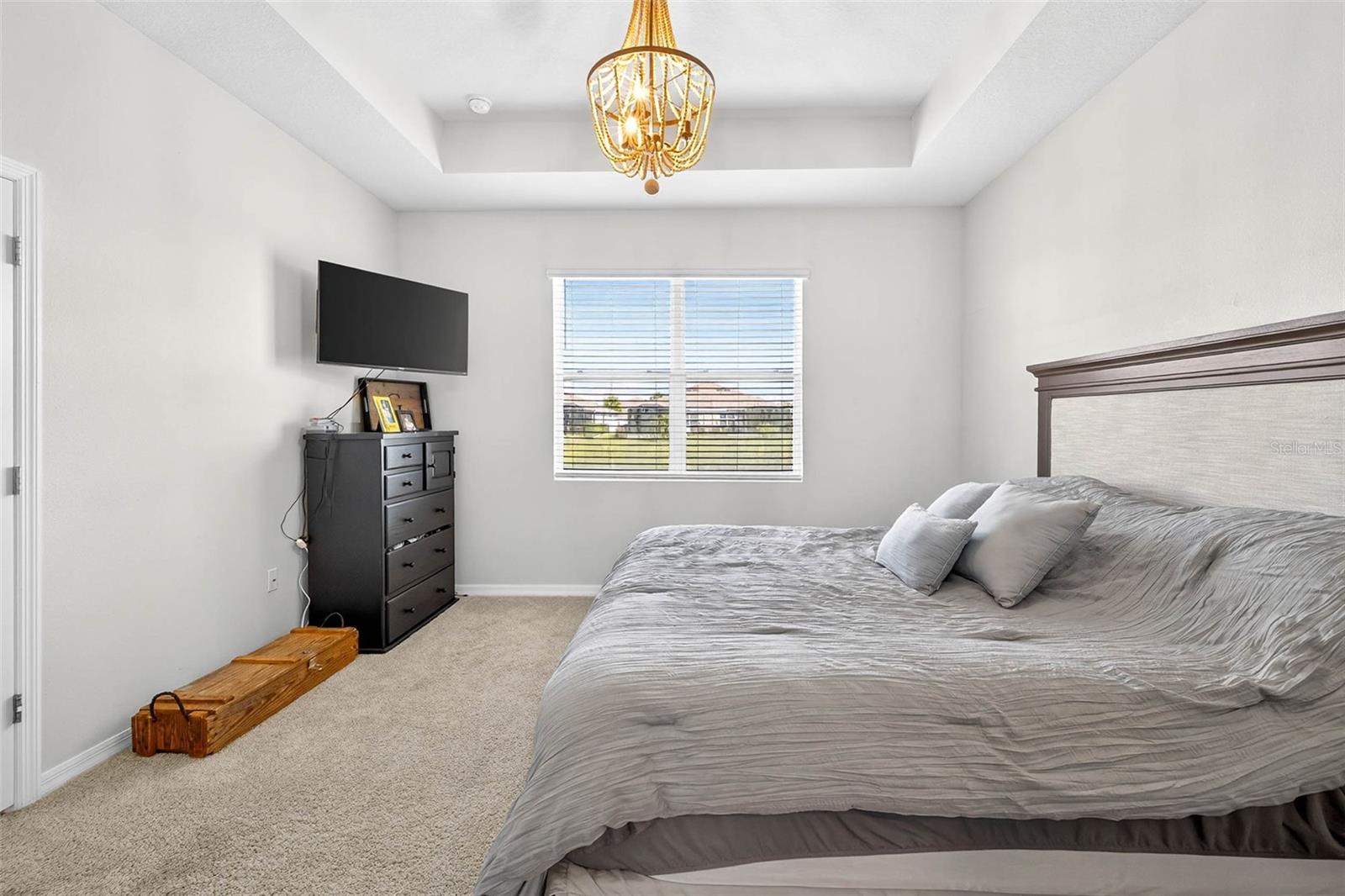 Primary suite with view of your pond.
