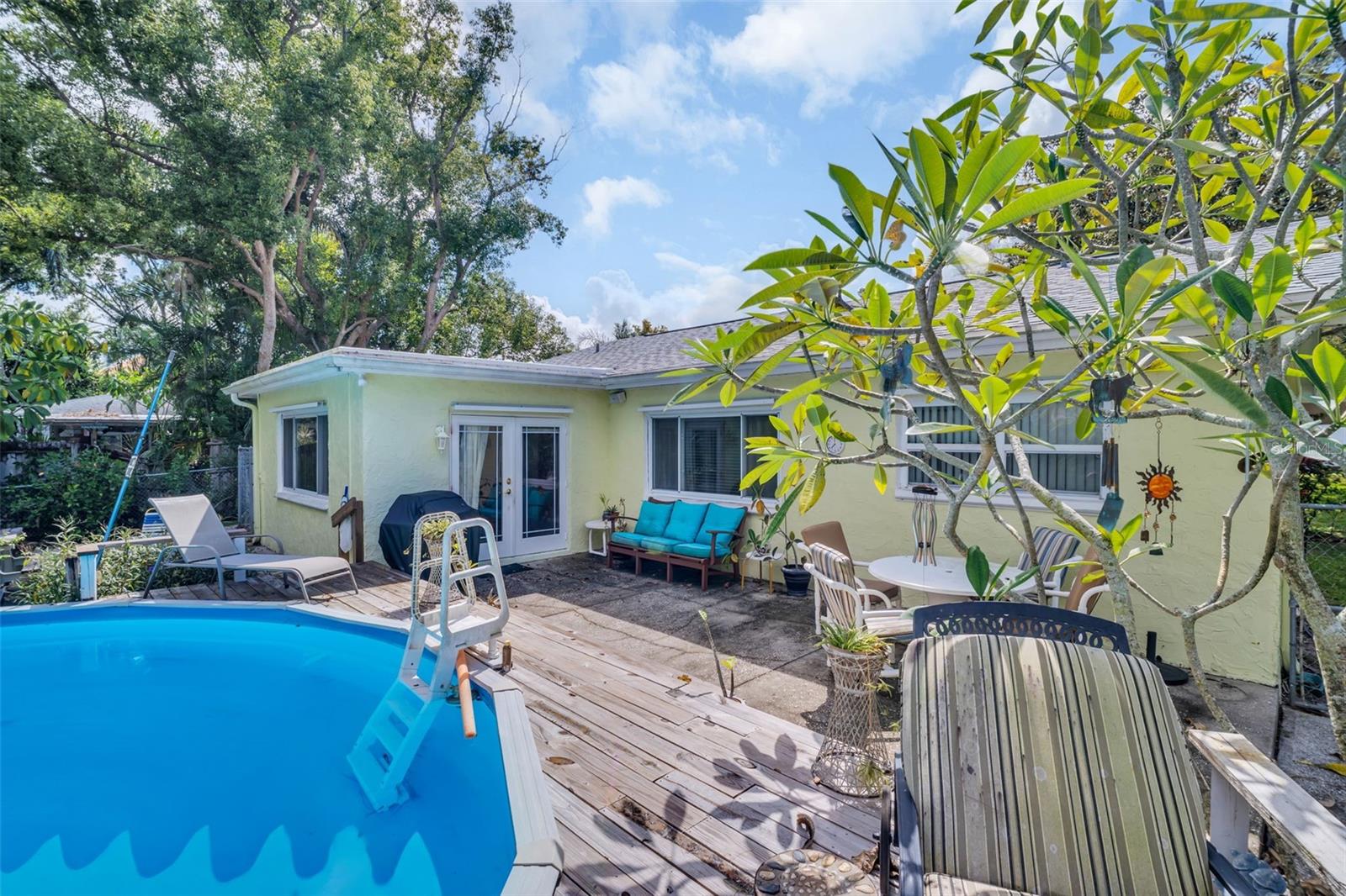 pool and back patio