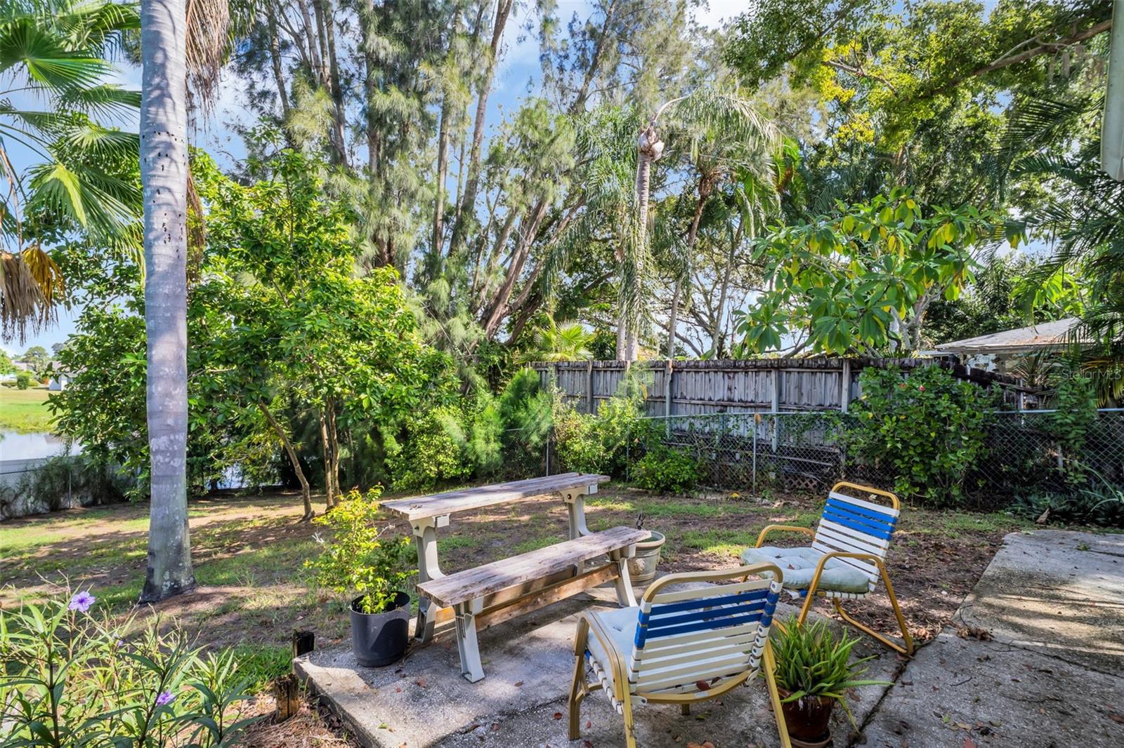 Another sitting area - back yard-poured slab