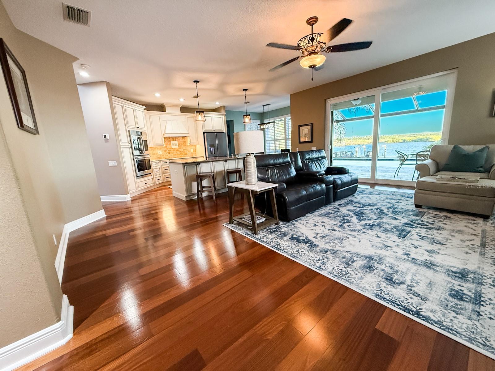 living room and kitchen