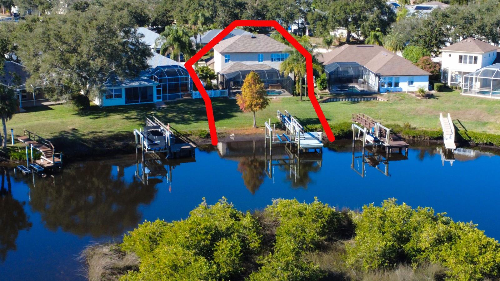 overhead view of back area