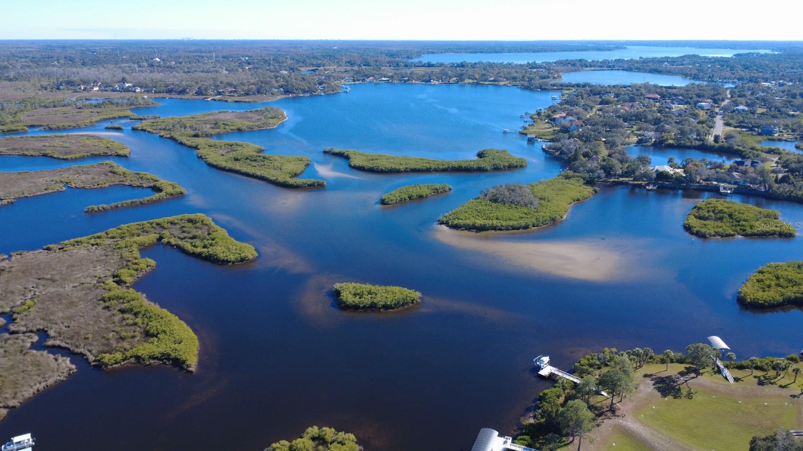 South view of Anclote Delta from overhead