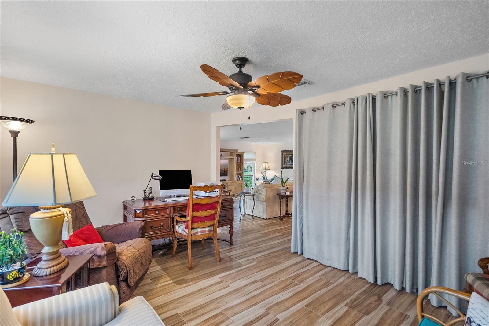 Washer and Dryer behind curtains