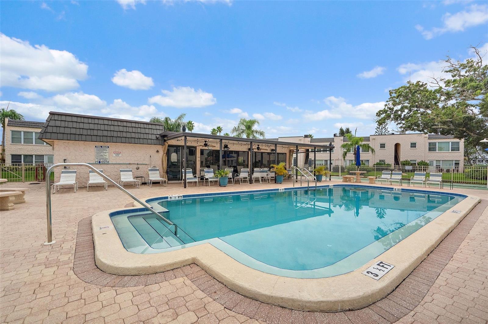 Steps into Pool
