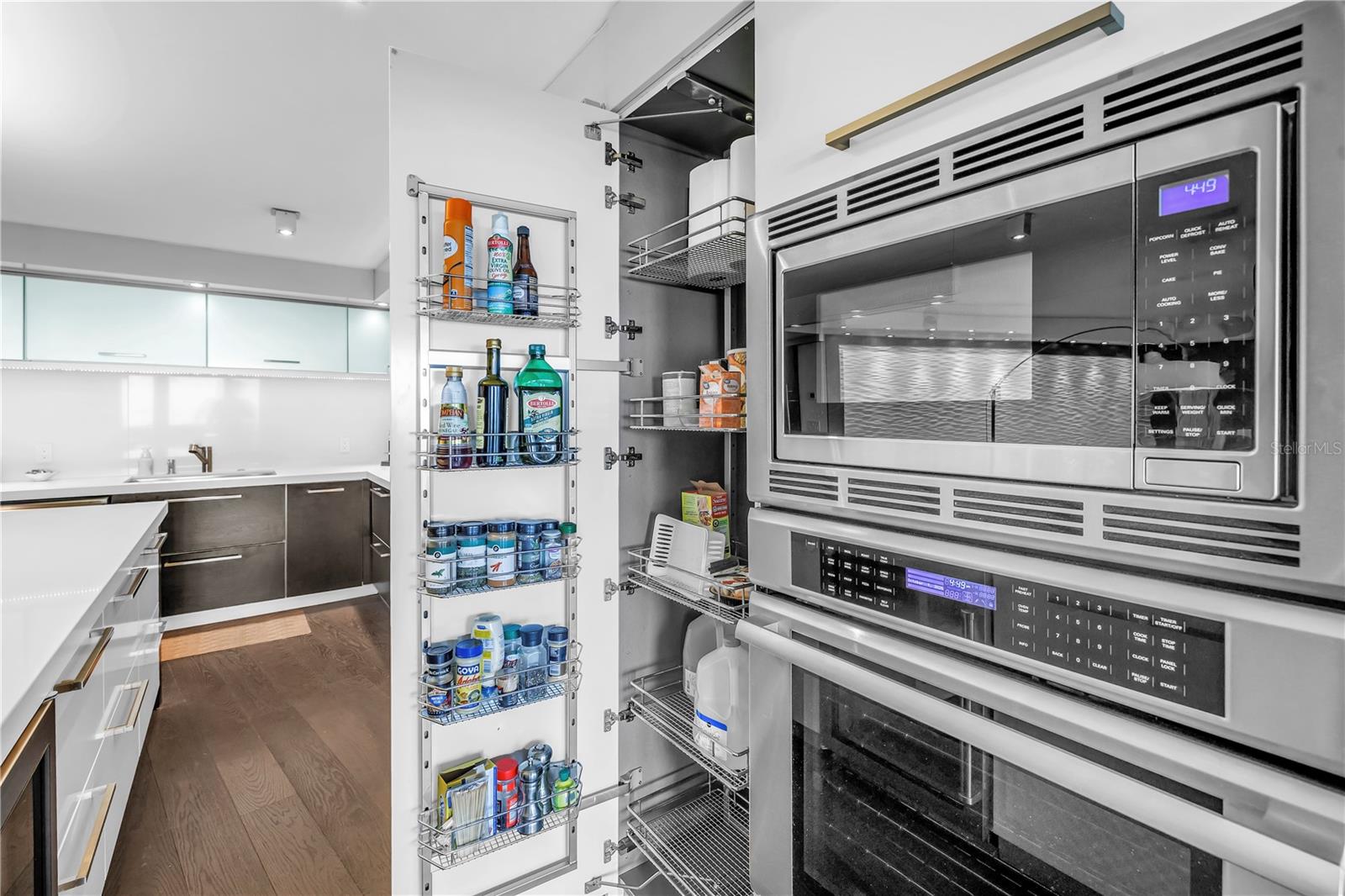 pantry with slide out shelving  (there are 2!)