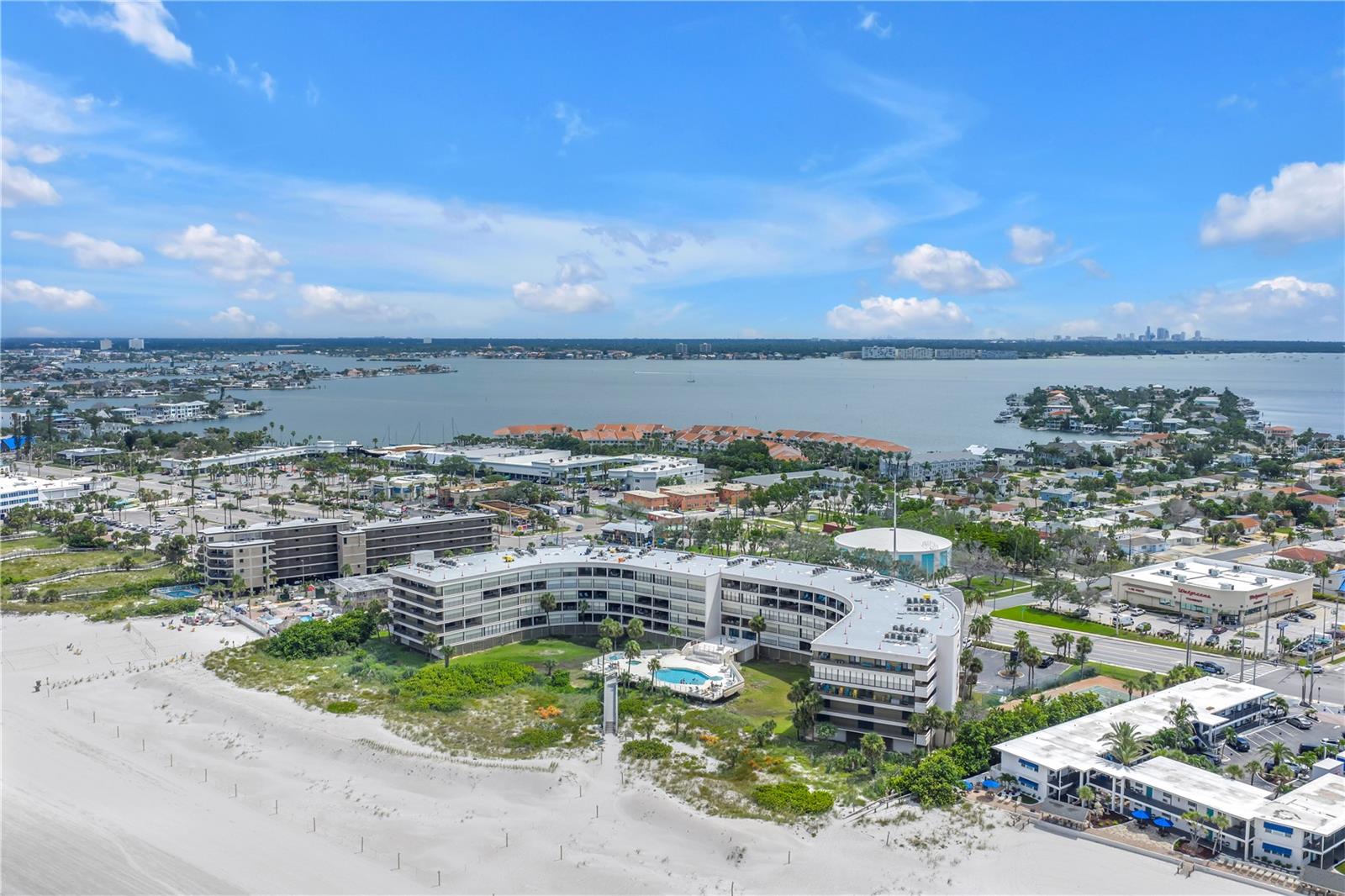 arial of The Lido with intracoastal in the background