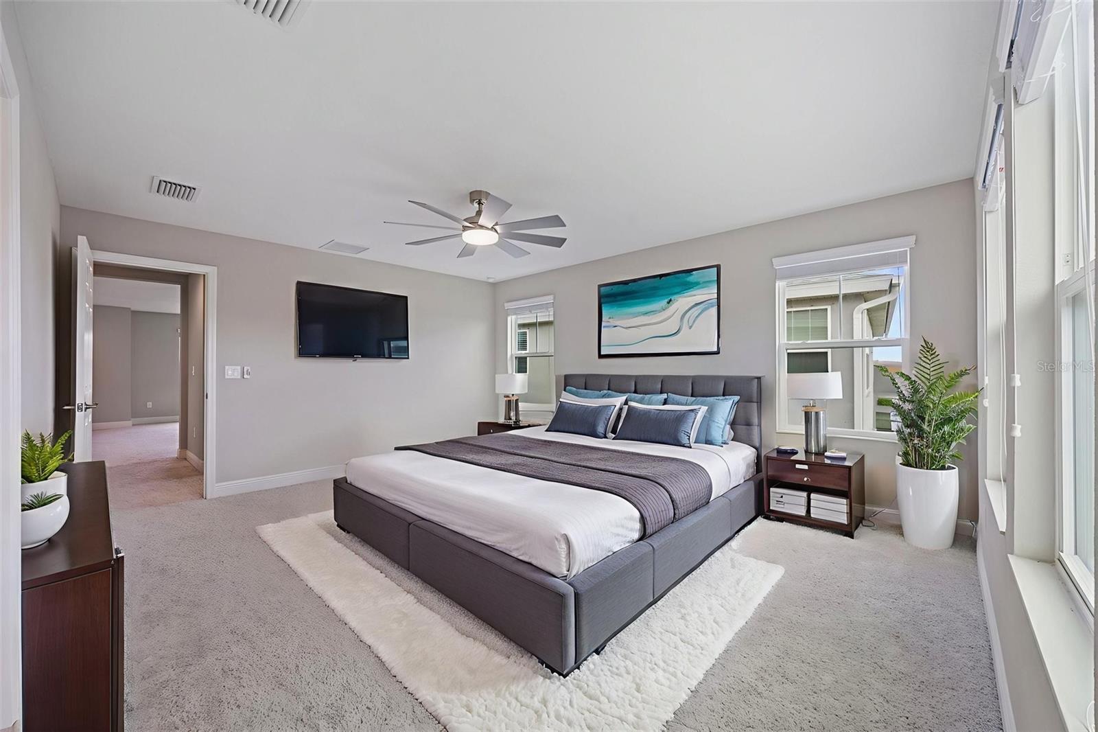 Primary Bedroom Staged