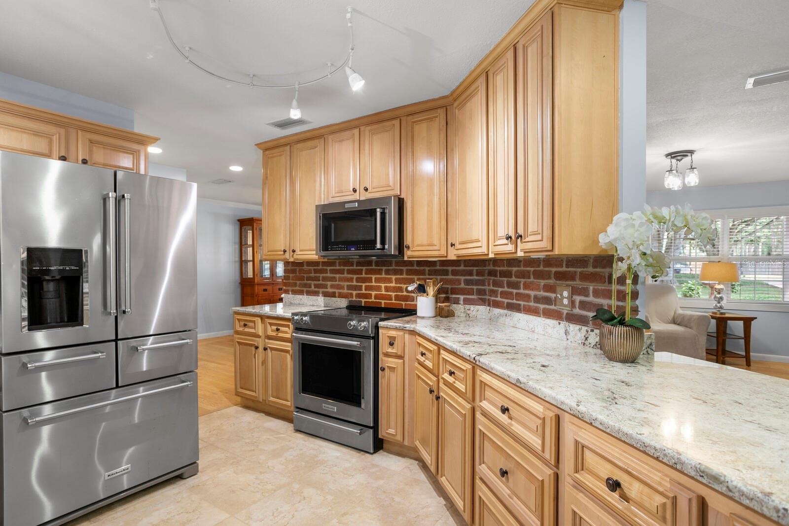 Updated Kitchen-Aid stainless appliances