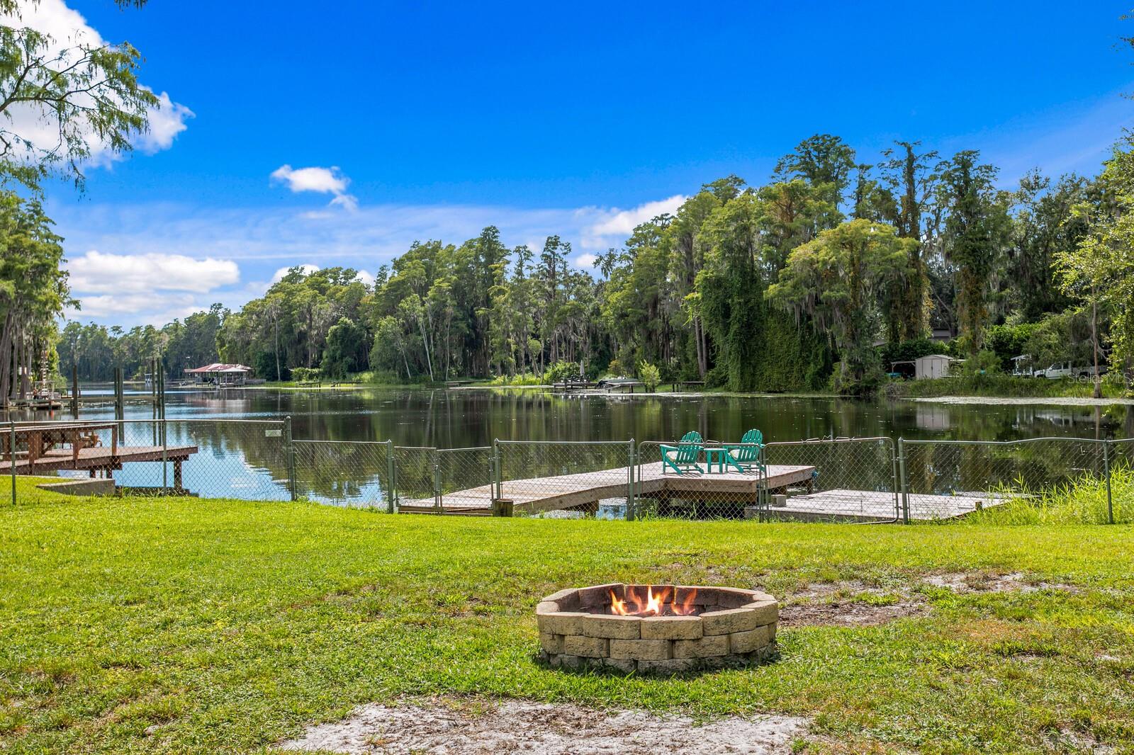 Enjoy lakeside bonfires in your backyard fire pit