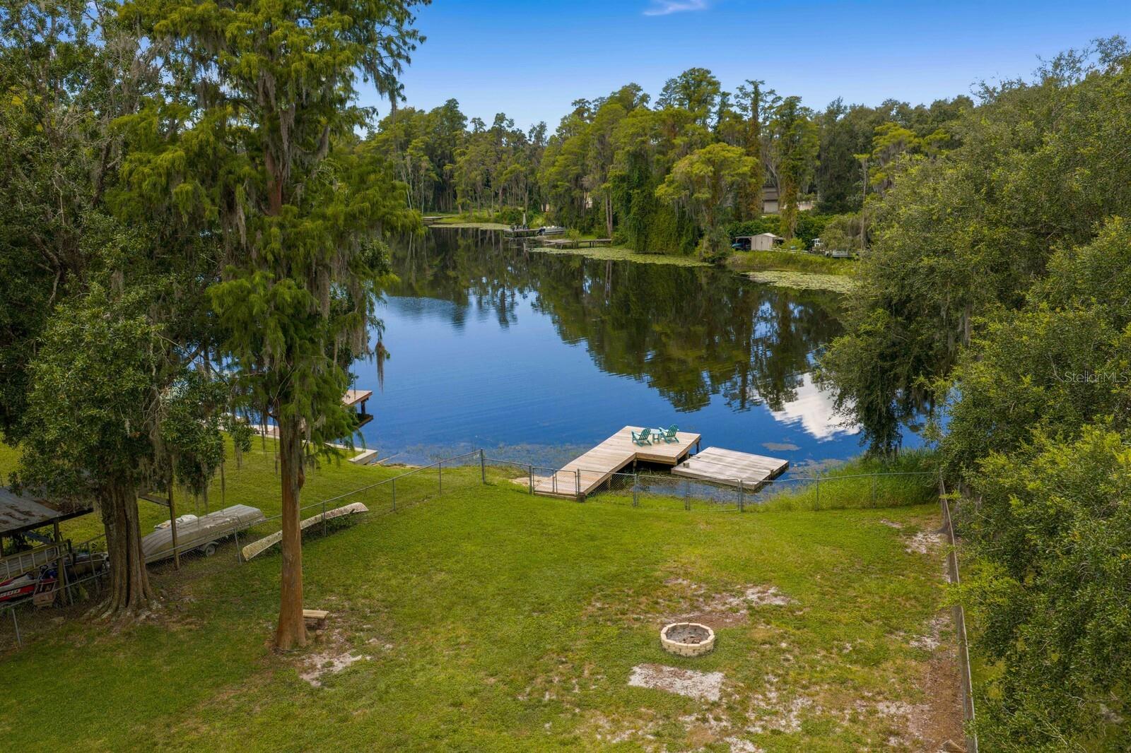 Backyard waterfront views