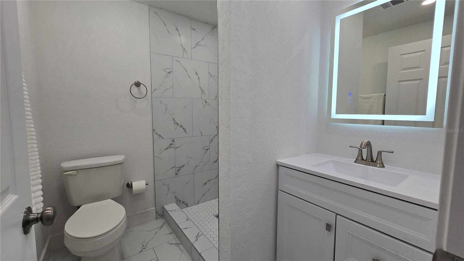 Second Bathroom with lighted makeup mirror