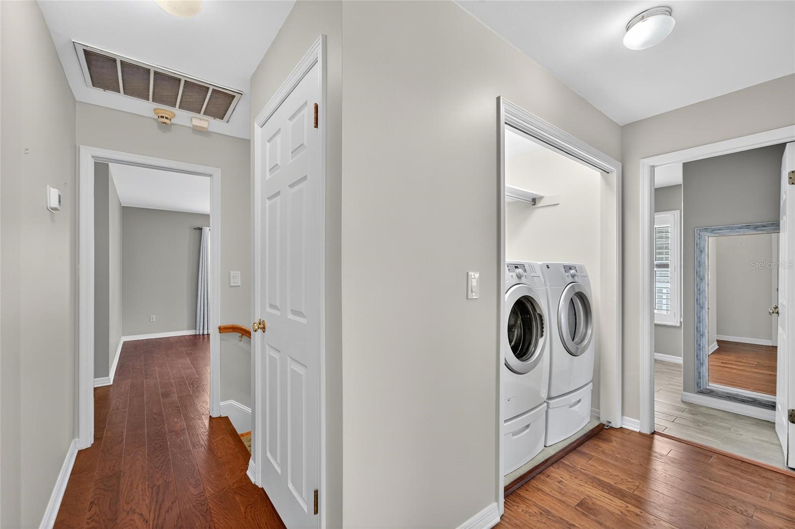Hallway with laundry