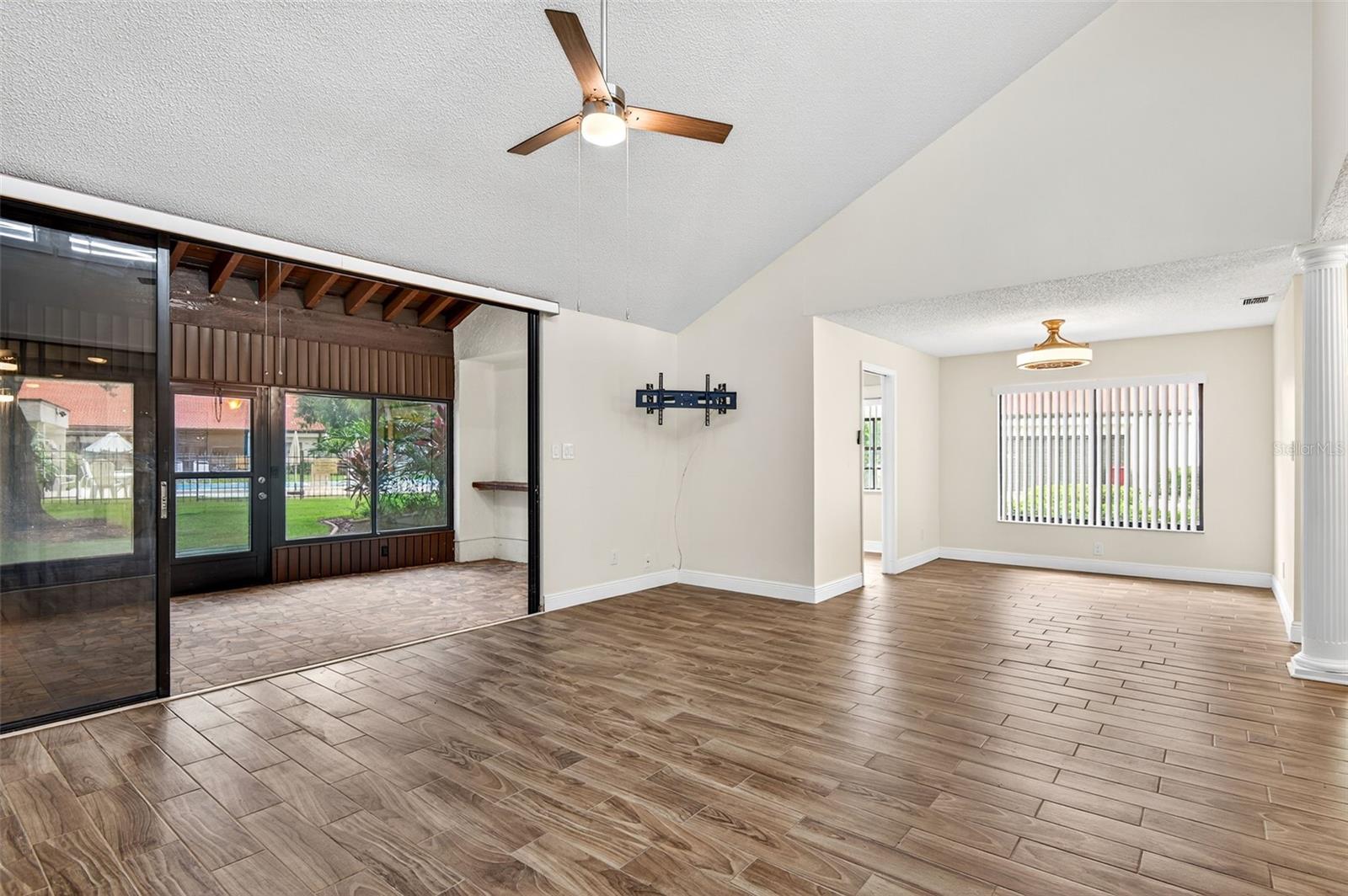 Living Room Opens to Screened Patio