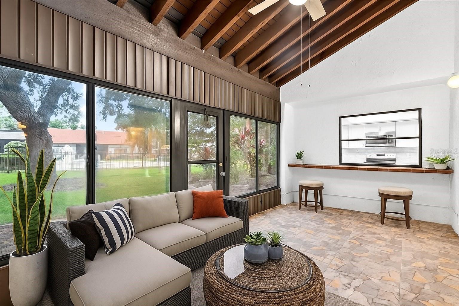 Screened Patio - Virtually Staged