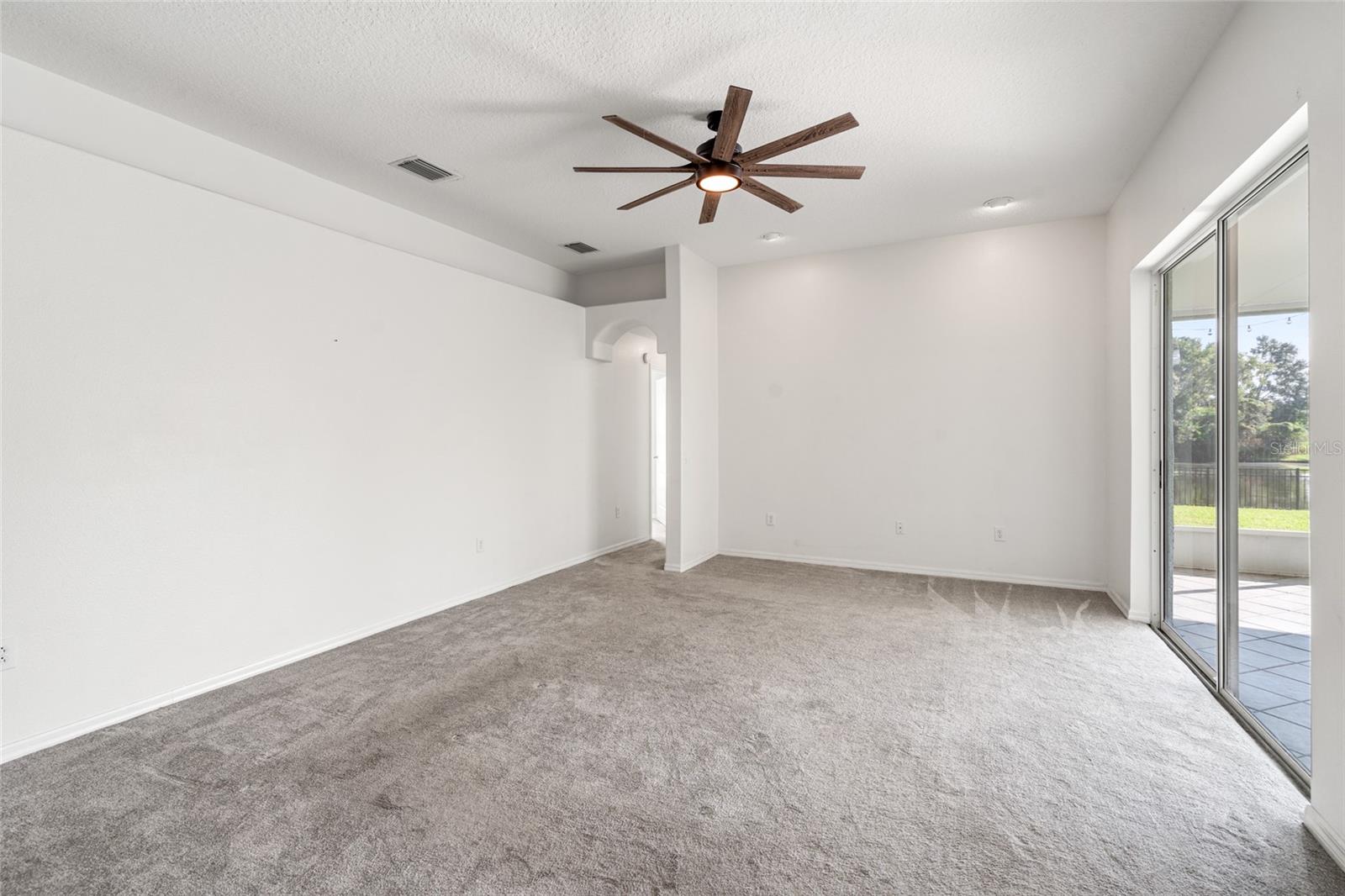 Family Room with Sliding Door