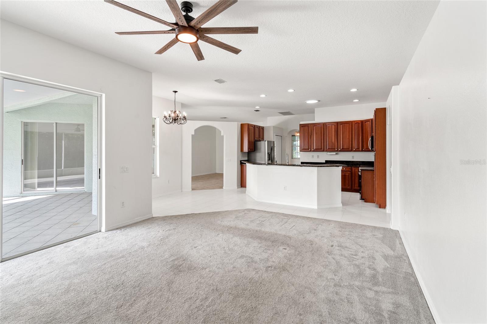 Family Room Looking Back on Kitchen