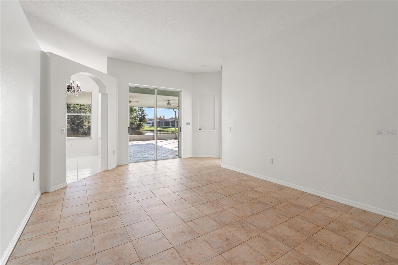 Living Room with Sliding Door to Lanai