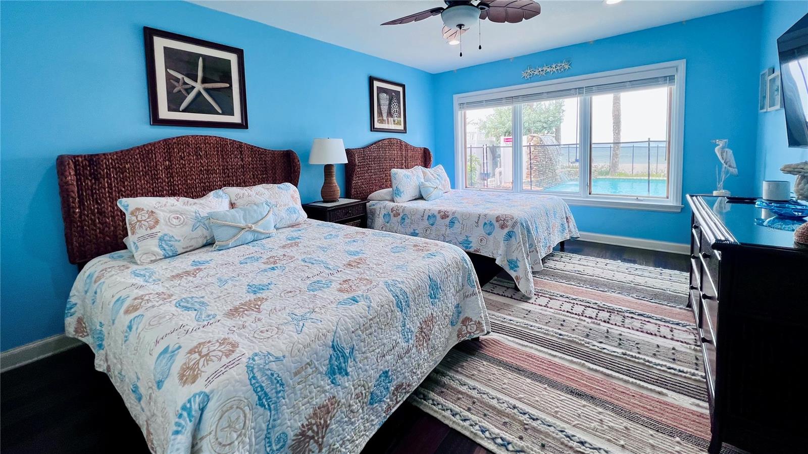 2nd bedroom overlooking pool