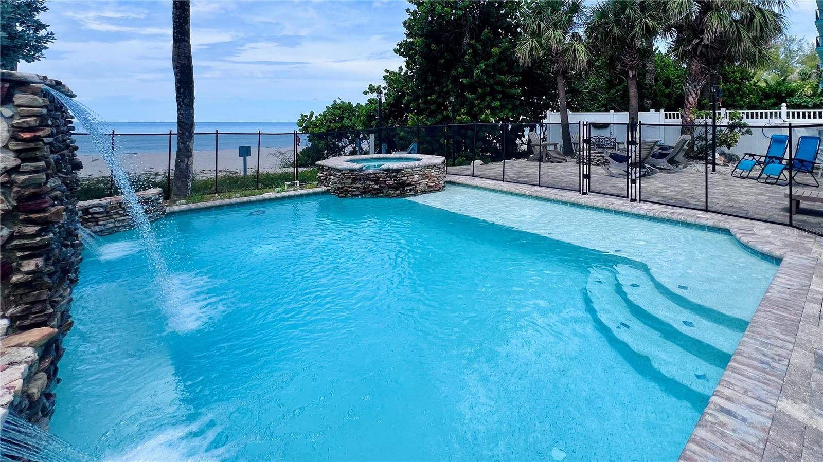 Pool with swim out