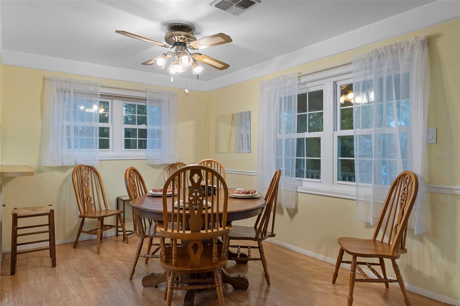 Dining area with beautiful views outside